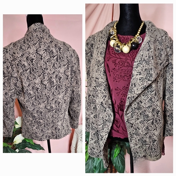 Calvin KLEIN Black And Gray Soft Jacket Size Large - Picture 2 of 12